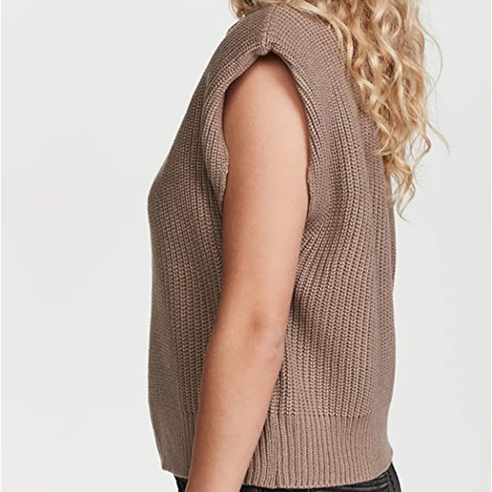 Himosyber size small taupe sweater vest - Picture 4 of 8